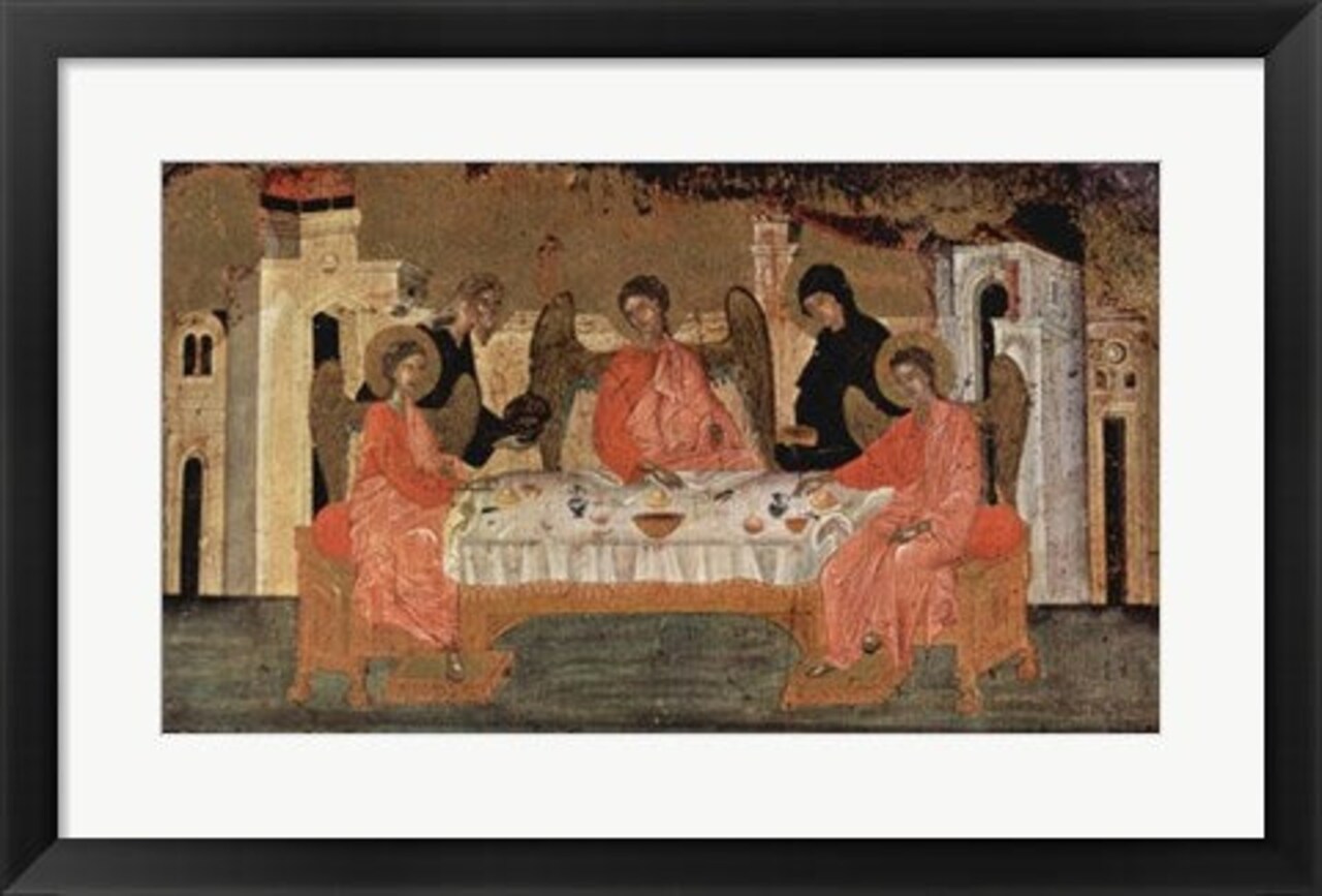 Framed Art Master of the Icon of the Trinity Wall Decor 18x24 Artwork